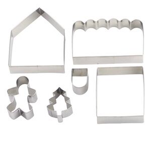 NWT Good Cook Sweet Creations 6-piece Gingerbread House Cookie cutter Set